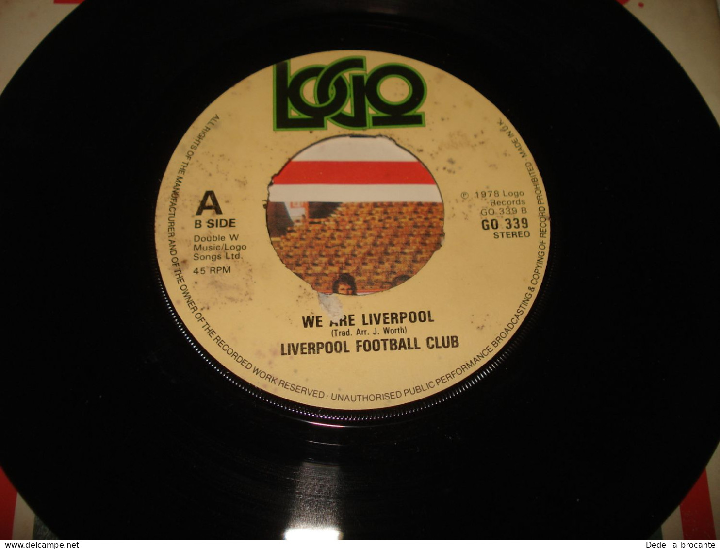 B14 / Liverpool Football Club Hail To The Kop - Logo – GO 339 - UK 1978  VG++/VG - Rock