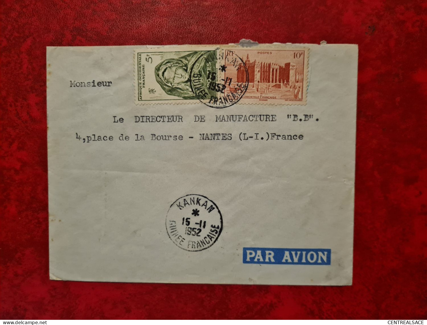 LETTRE KANKAN GUINEE FRANCAISE 1952 - Covers & Documents