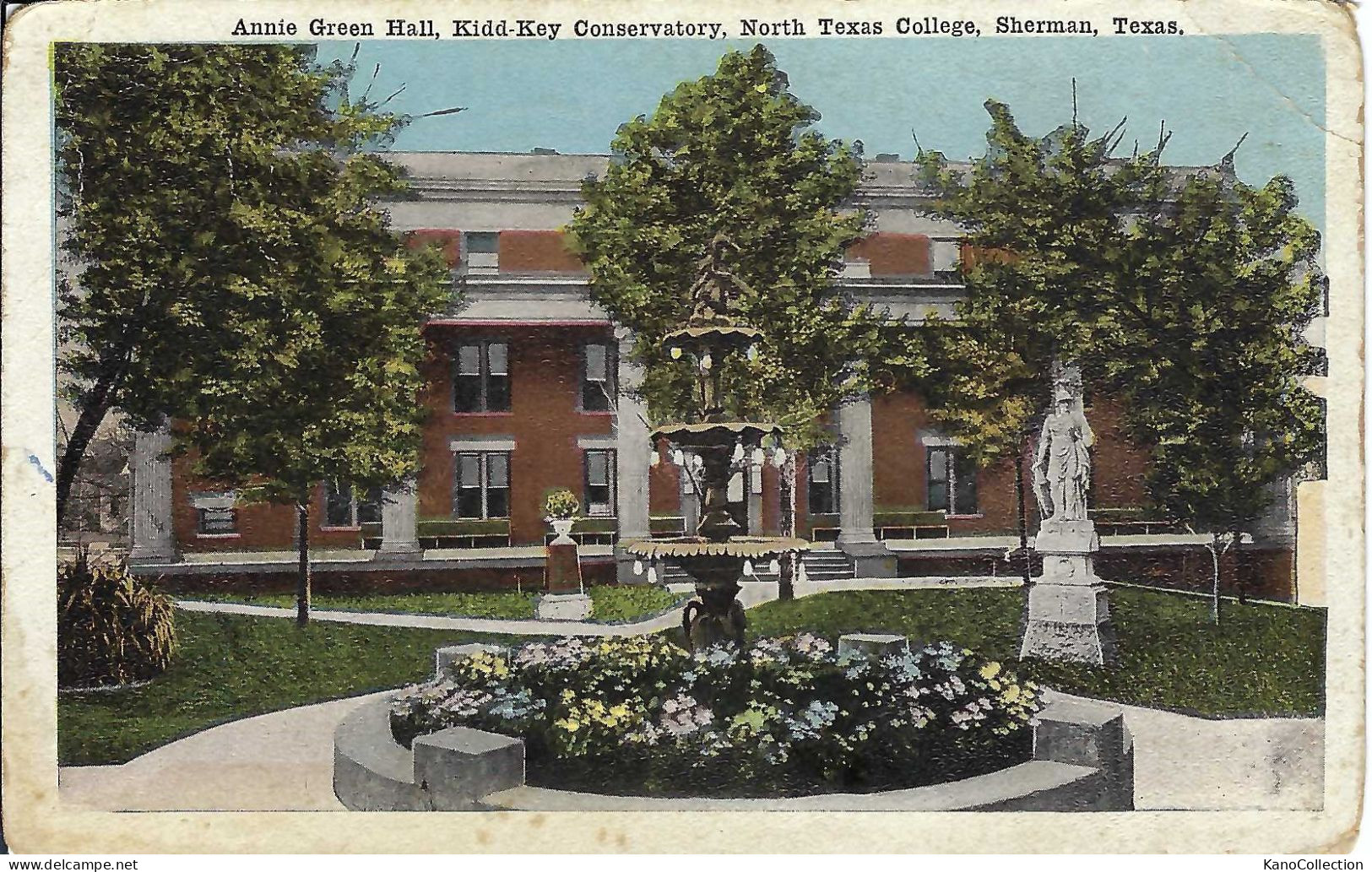 Sherman, Texas, Annie Green Hall, North Texas College, Gelaufen 1920 - Autres & Non Classés