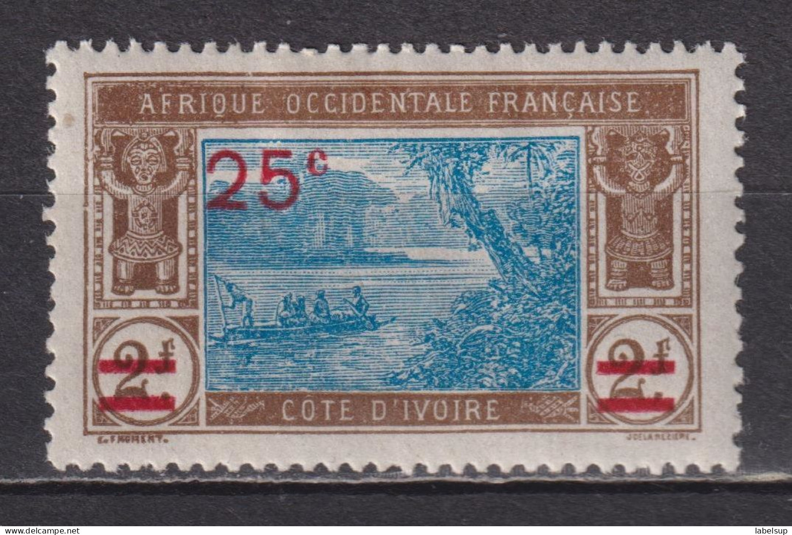 Timbre Neuf*  De Côte D'Ivoire De 1924 YT73 MI 75 MH - Oblitérés