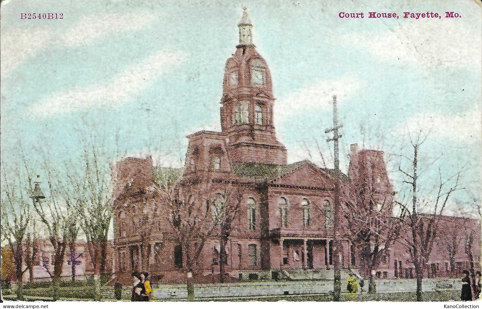 Fayette, Montana, Court House, Rückseite Beschrieben 1911 - Autres & Non Classés