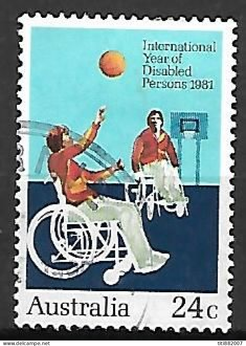 AUSTRALIE   -  1981.   Basket  Handisport.  Oblitéré - Sport Voor Mindervaliden