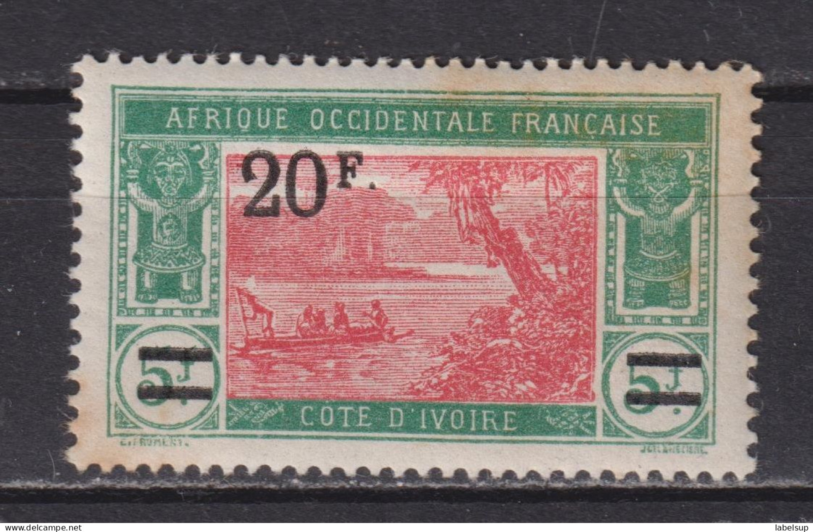 Timbre Neuf*  De Côte D'Ivoire De 1927 YT 80 MI 82 MH - Used Stamps