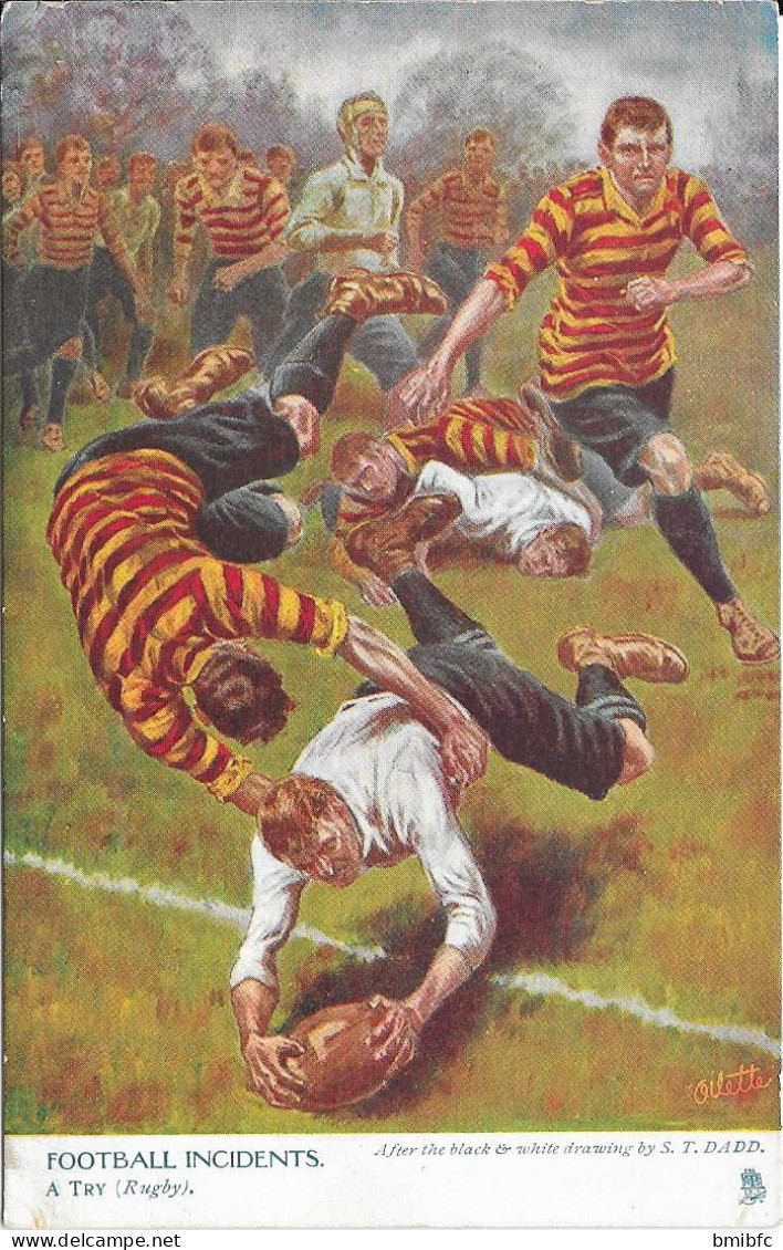 Raphael Tuck - Postcard 1746 - FOOTBALL INCIDENTS  A TRY (Rugby) - Rugby