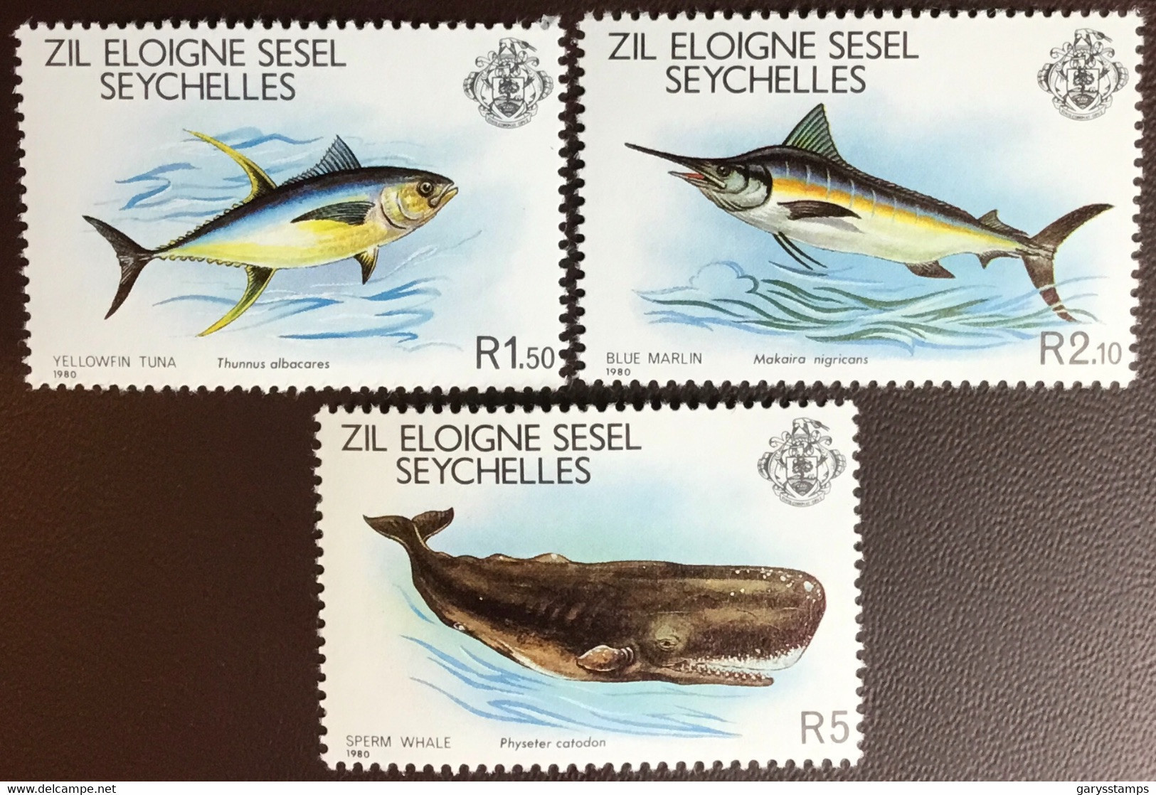 Seychelles Zil Eloigne Sesel 1980 Marine Life Fish Whales MNH - Marine Life