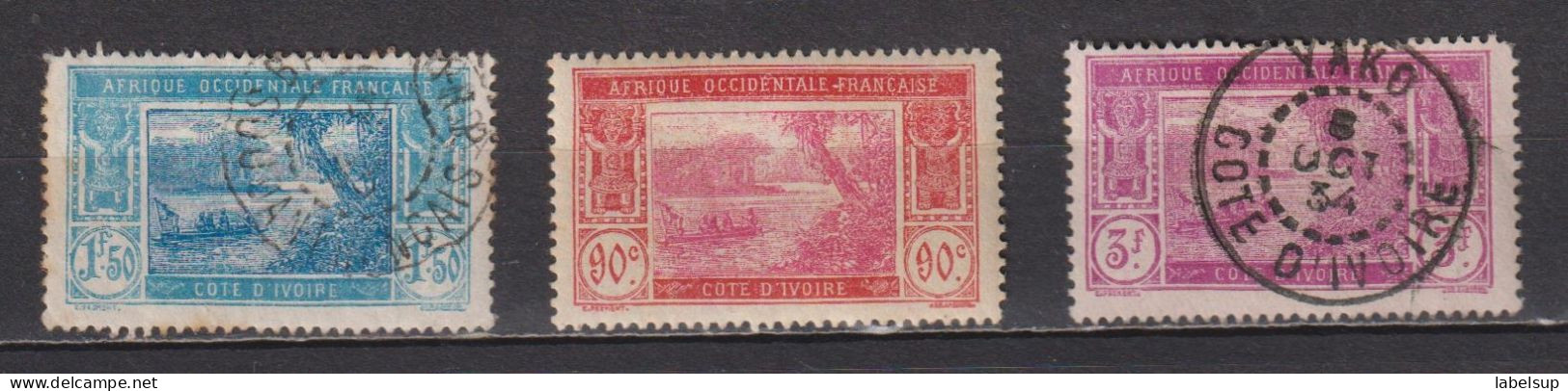 Lot De Timbres Oblitérés Et 1 Neuf*  De Côte D'Ivoire De 1930 YT 81 à 83 MH - Usati