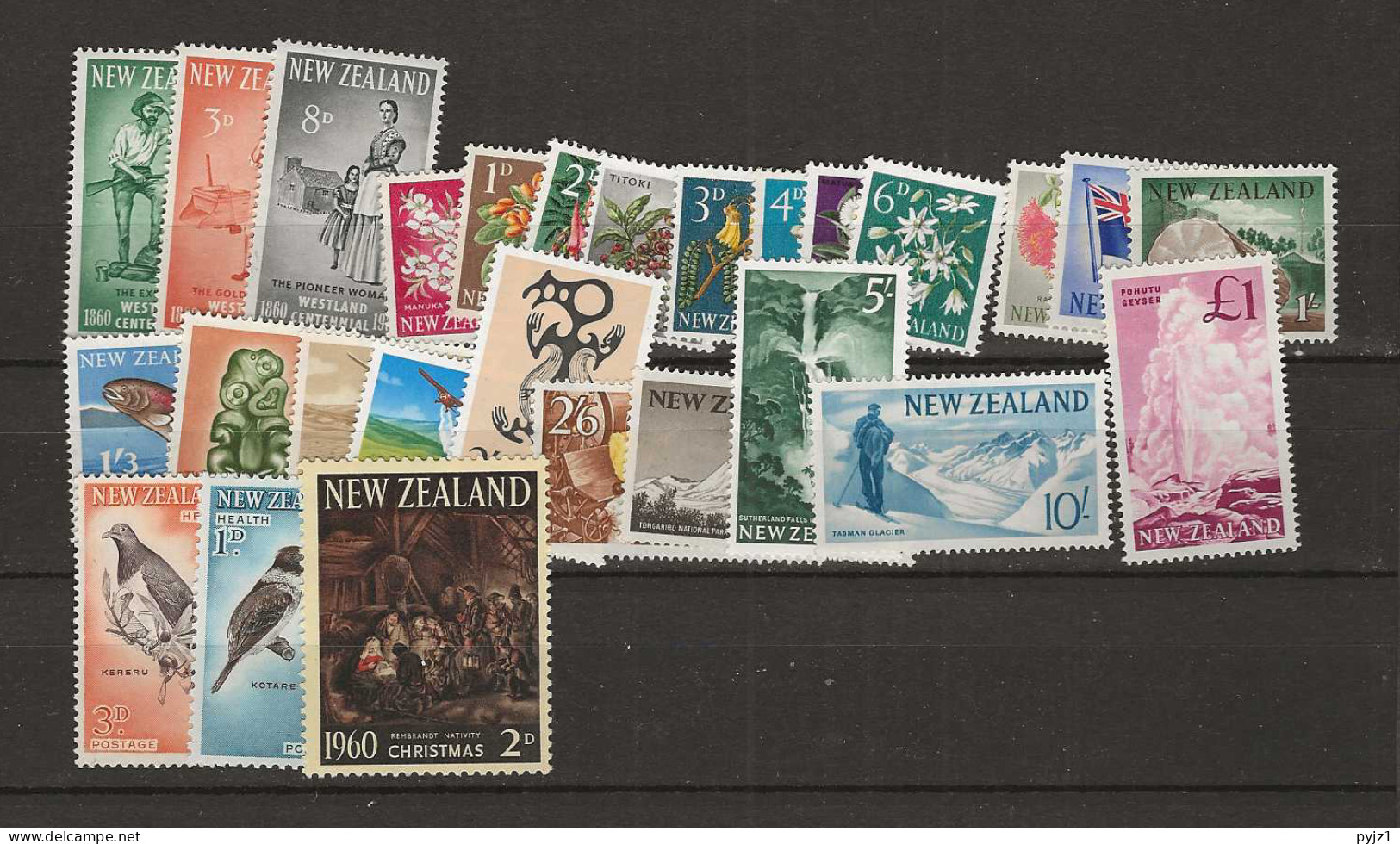 1960 MNH New Zealand Year Collection Postfris** - Años Completos