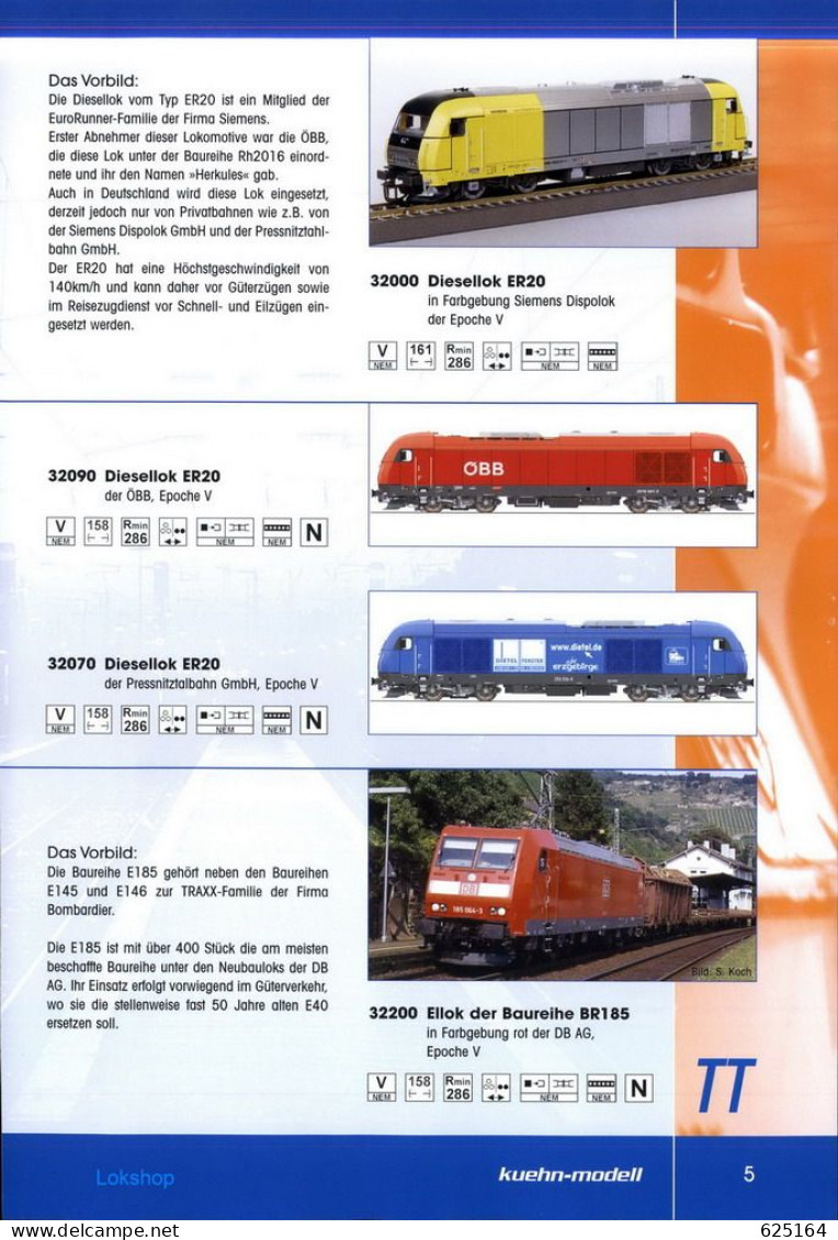 Catalogue KUHEN-MODELL 2007.1 Produktübersicht Spur TT Modelleisenbahnen 1:120 - Tedesco