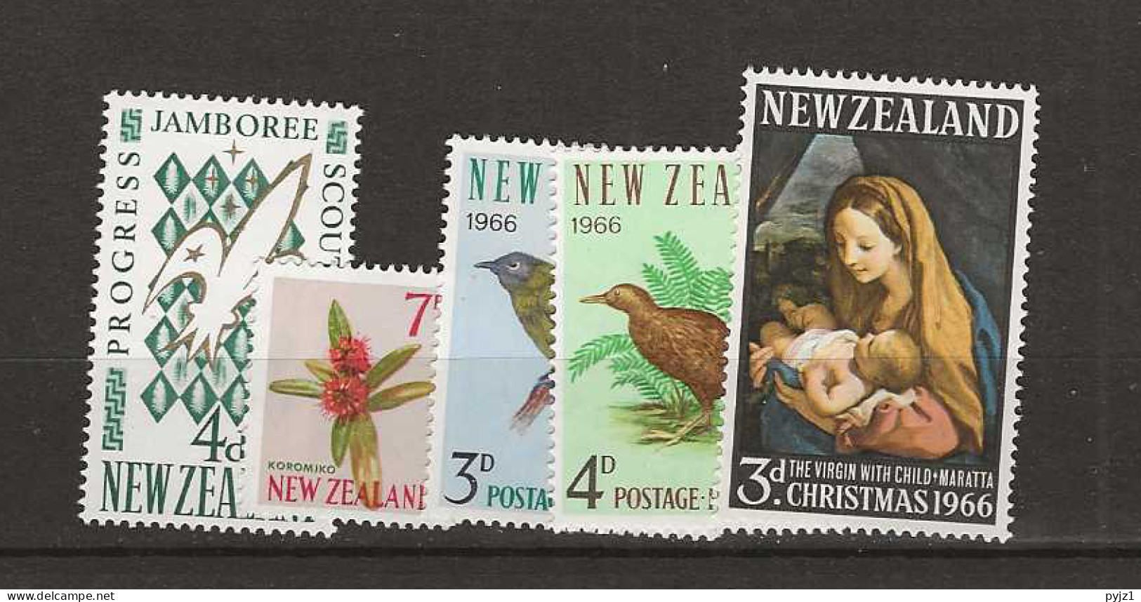 1966 MNH New Zealand Year Collection Postfris** - Komplette Jahrgänge