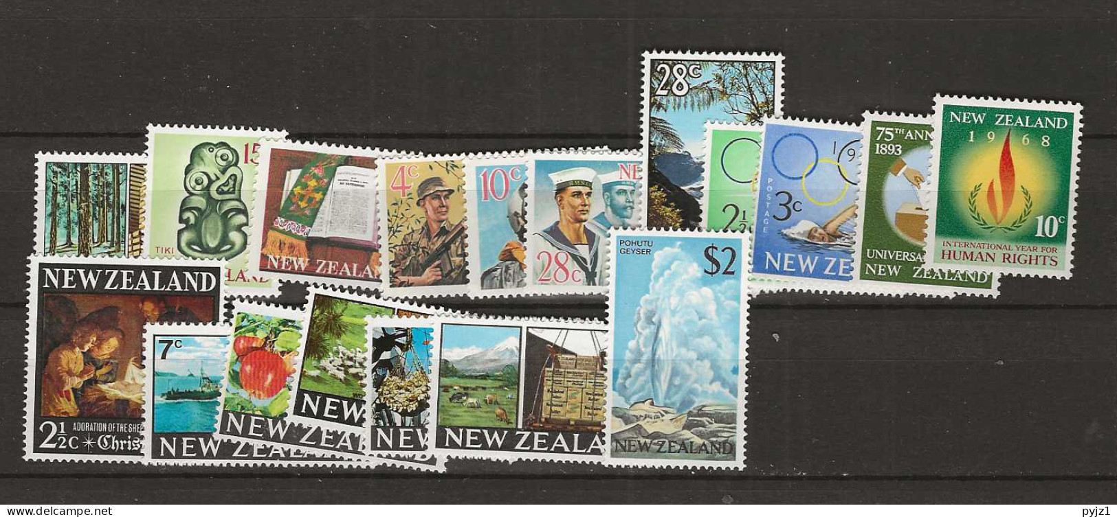 1968 MNH New Zealand Year Collection Postfris** - Full Years