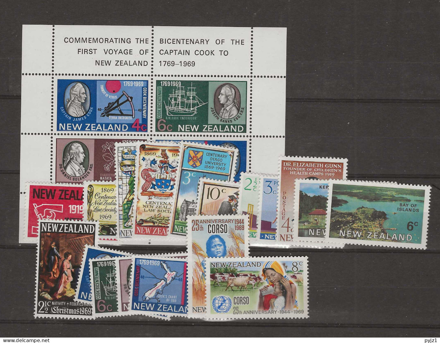 1969 MNH New Zealand Year Collection Postfris** - Années Complètes