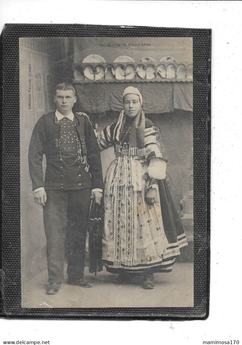 29- PONT-L'ABBE- COSTUMES Et COIFFES De BRETAGNE- Jeune Couple De MARIES En HABITS - Confort-Meilars