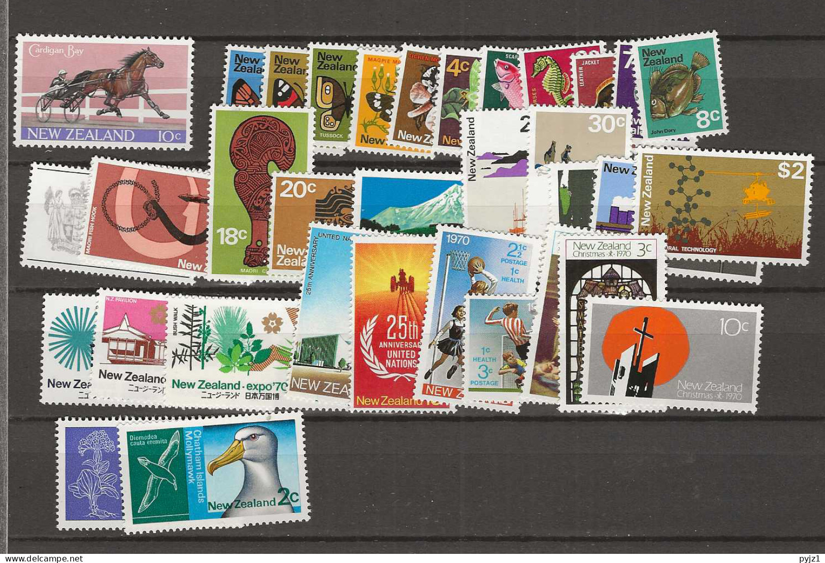 1970 MNH New Zealand Year Collection Postfris** - Full Years
