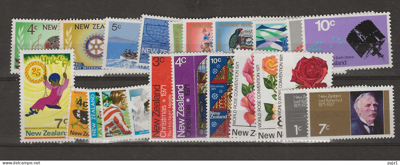 1971 MNH New Zealand Year Collection Postfris** - Años Completos