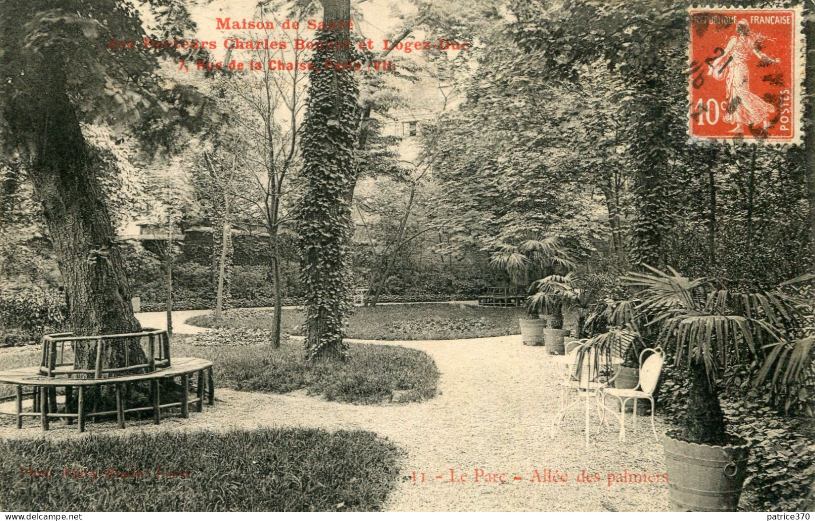 PARIS Maison De Santé Docteurs BONNOT Et LOGEZ DUC 7 Rue De La Chaise Parc Allée Des Palmiers - Salute, Ospedali