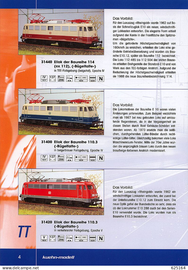 Catalogue KUHEN-MODELL 2006.2 Produktübersicht Spur TT Modelleisenbahnen 1:120 - Tedesco