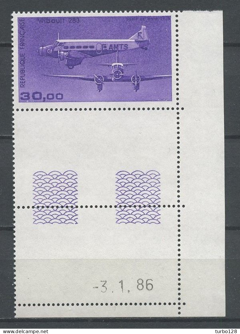 FRANCE 1986 PA N° 59 ** Neuf MNH Superbe  C 12 € Avion Plane Trimoteur Wibault 283 Transports - 1960-.... Mint/hinged