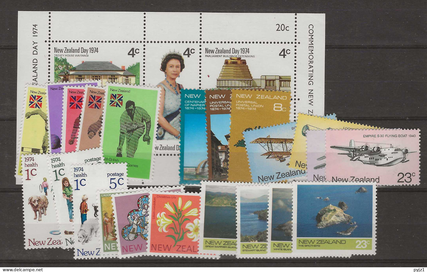 1974 MNH New Zealand Year Collection Postfris** - Volledig Jaar