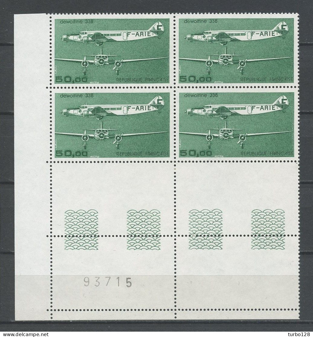 FRANCE 1987 PA N° 60 ** Bloc De 4 Numéro Neuf MNH Superbe  C 100 € Avion Plane Trimoteur Dewoitine 338 Transports - 1960-.... Neufs