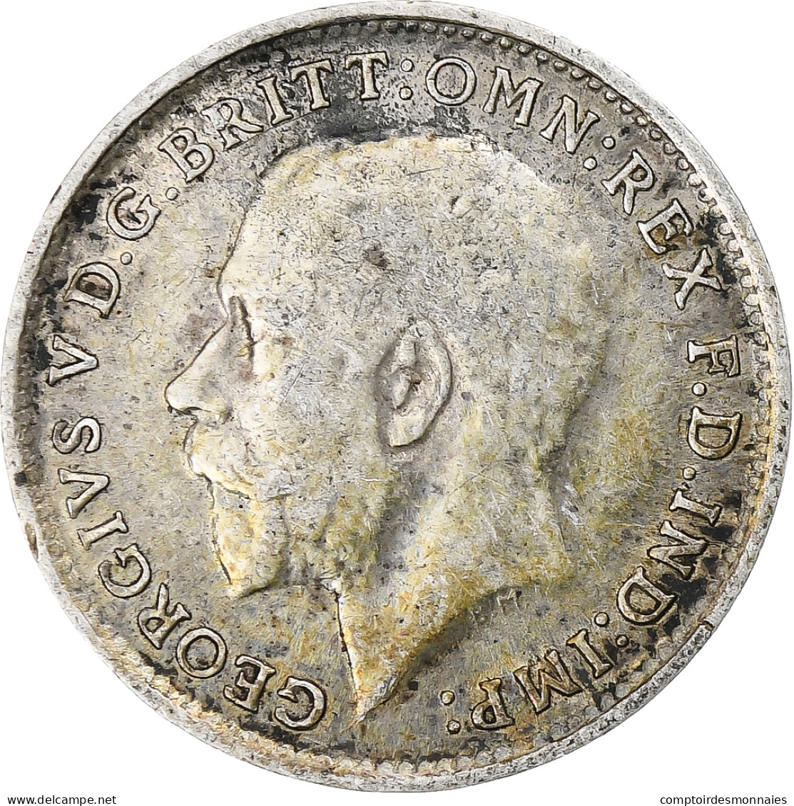 Grande-Bretagne, George V, 3 Pence, 1916, Londres, Argent, TTB, KM:813 - F. 3 Pence