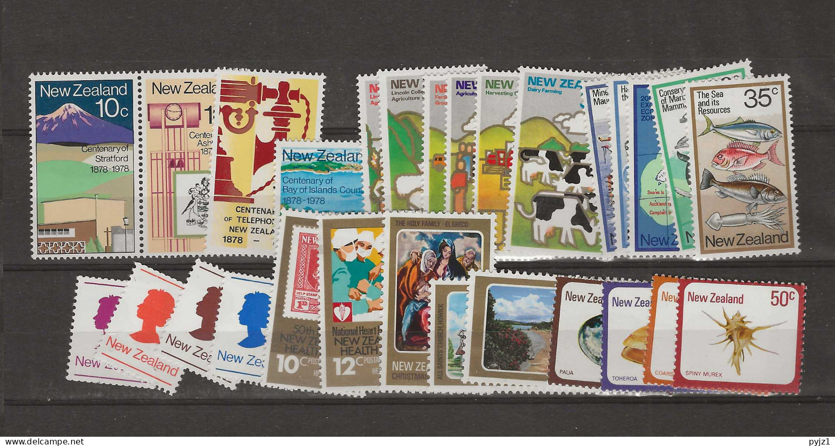 1978 MNH New Zealand Year Collection Postfris** - Full Years