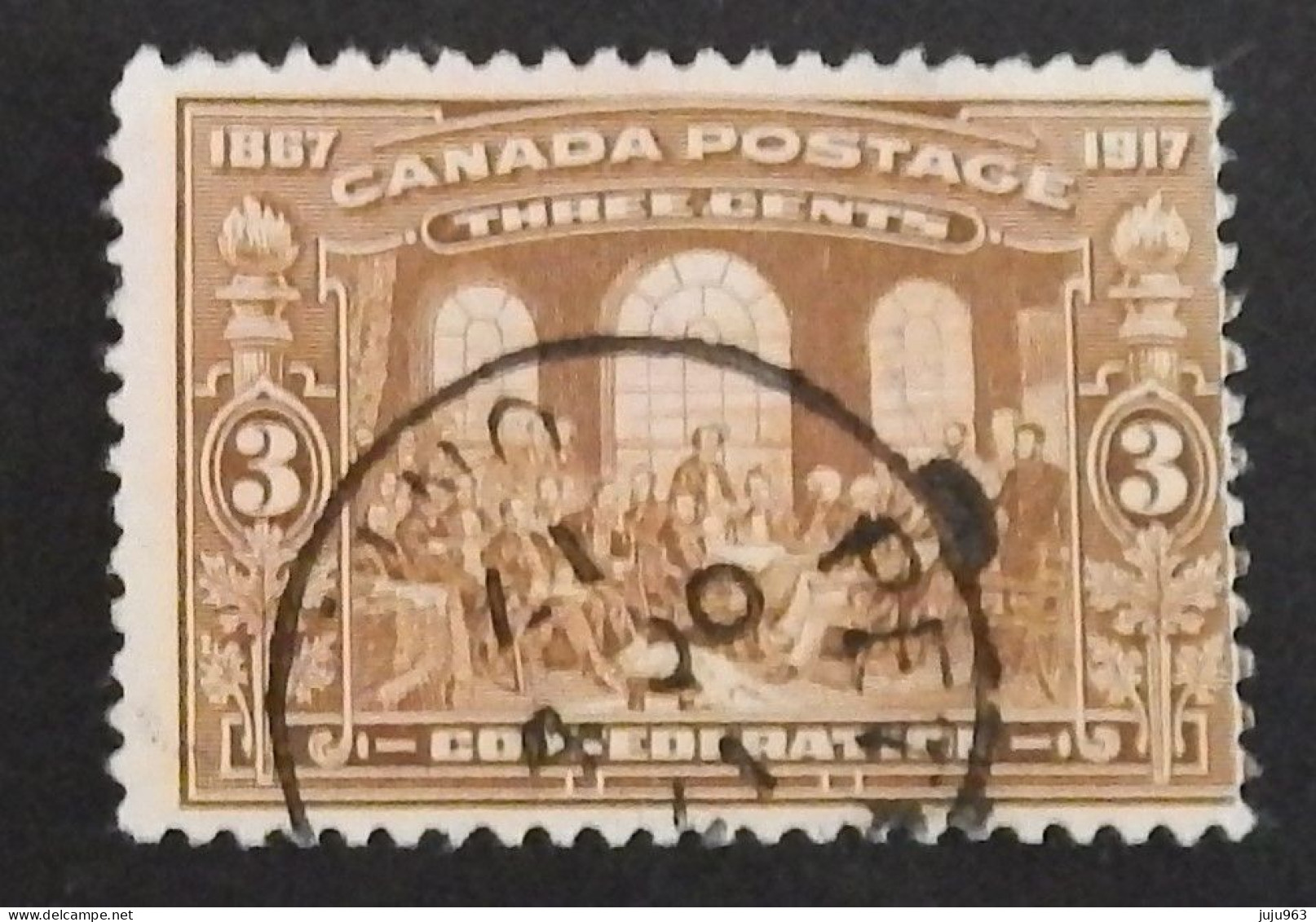 CANADA YT 107 OBLITERE "CONFERENCE DU QUEBEC" ANNÉE 1917 - Oblitérés