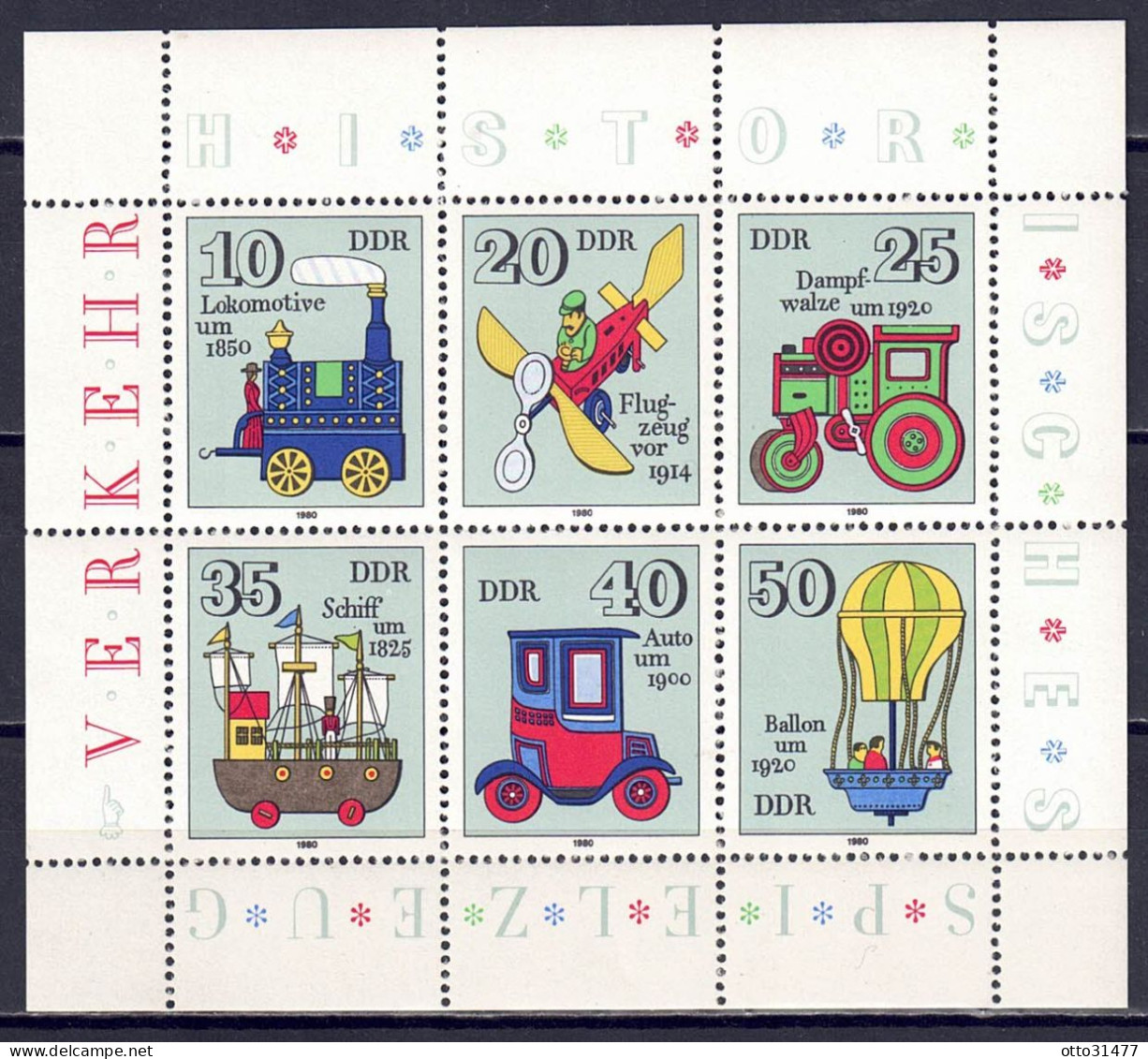 DDR 1980 - Spielzeug, Nr. 2566 - 2571 Im Kleinbogen, Postfrisch ** / MNH - 1971-1980