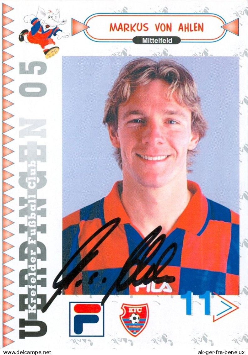 Fußball-Autogrammkarte AK Andreas Passerschröer KFC Uerdingen 05 98-99 FC Bayer Krefeld VfL Rhede 1920 Deutschland Foot - Autógrafos