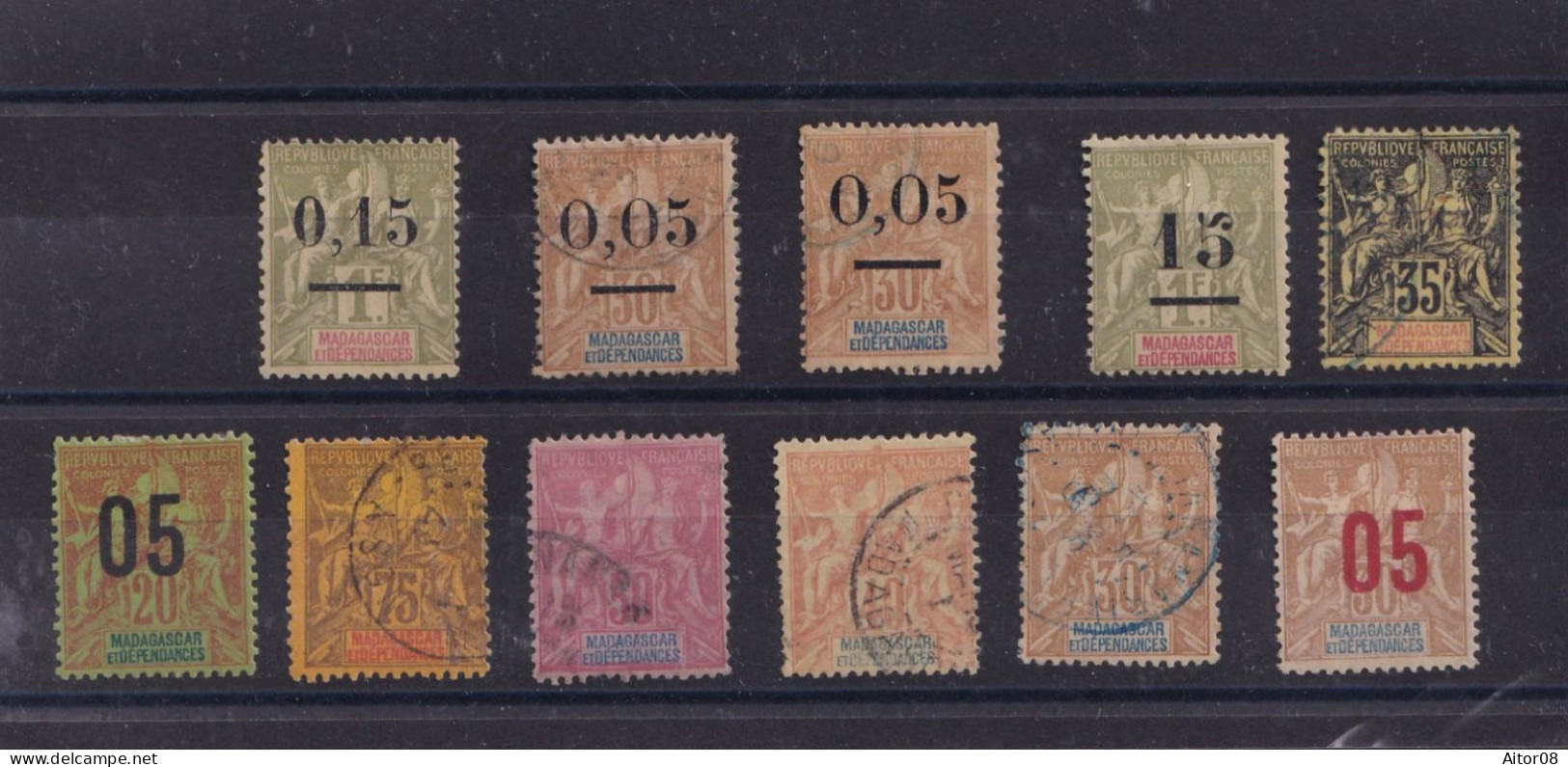 JOLI  LOT DE TIMBRES  NEUF* ET OBLITERES. ANNEES 1896/1902..TRES BELLE COTE..INTERESSANT - Altri & Non Classificati