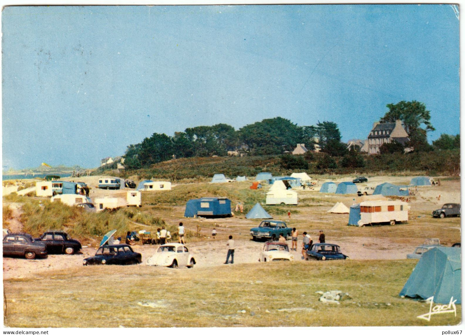 CPSM DE PENVÉNAN  (CÔTES D'ARMOR)  PORT-BLANC  -  LE CAMPING DES DUNES - Penvénan