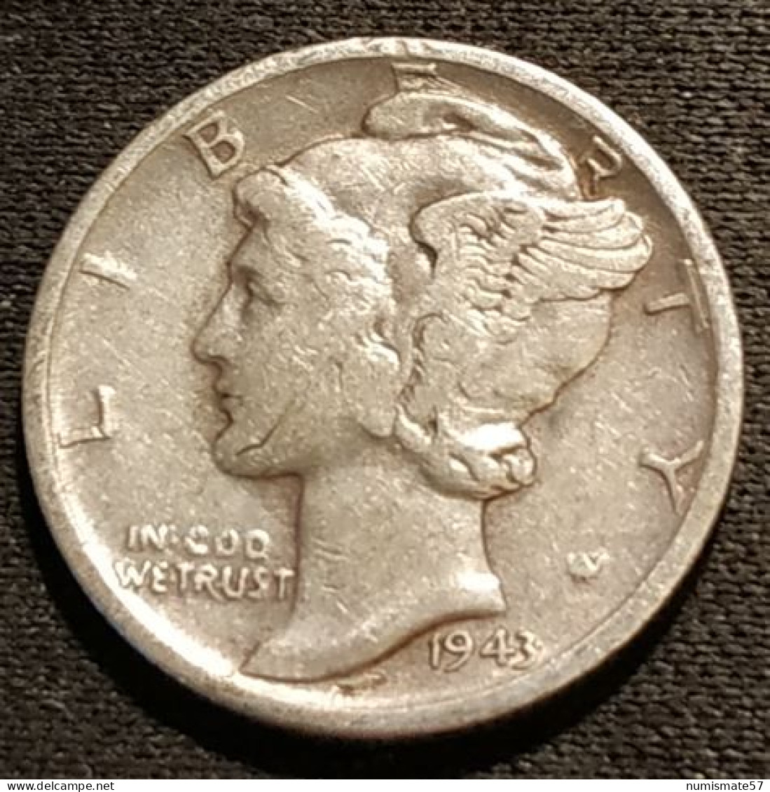 USA - ETATS-UNIS - 10 CENTS 1943 D - Argent - Silver - Mercury Dime - KM 140 - 1916-1945: Mercury