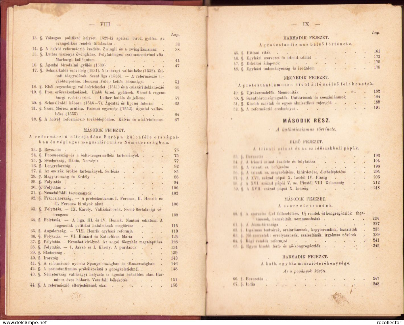 Egyetemes Egyháztörténelem Irta Rapaics Raymund, III Kotet, 1886, Eger 589SP - Alte Bücher
