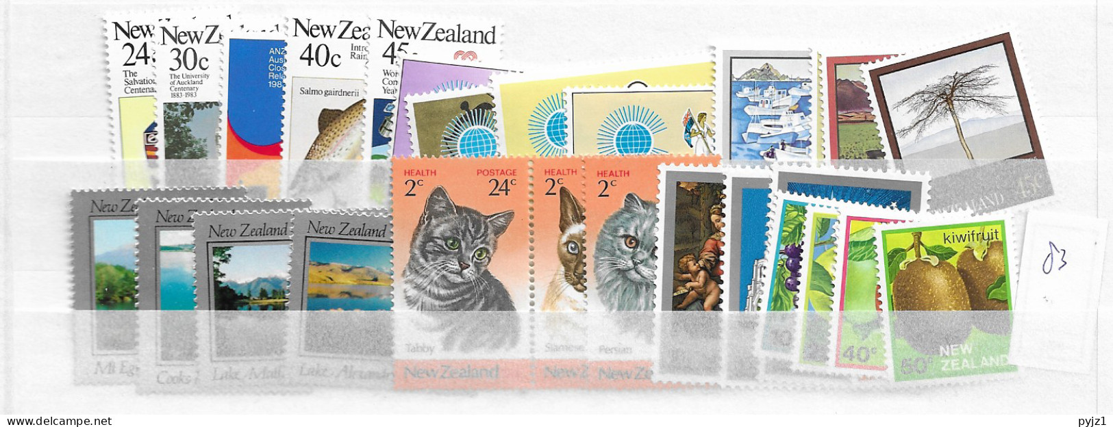 1983 MNH New Zealand Year Collection Postfris** - Años Completos