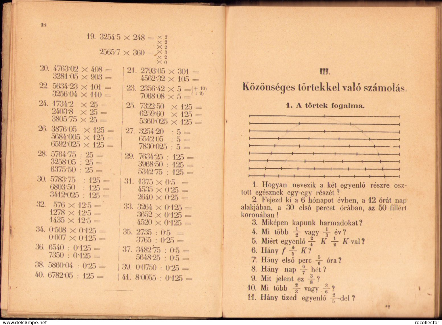 Számolókönyv Mértannal és Mértani Rajzzal Az Elemi Népiskola VI. Osztalya Számára 1906 Budapest 588SP - Alte Bücher