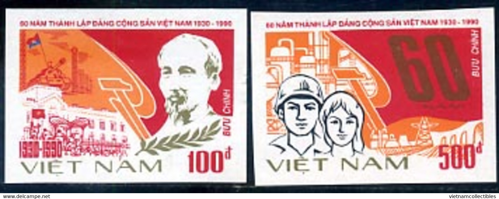 Vietnam Viet Nam MNH Imperf Stamps 1990 : 60th Anniversary Of Vietnamese Communist Party (Ms583) - Vietnam