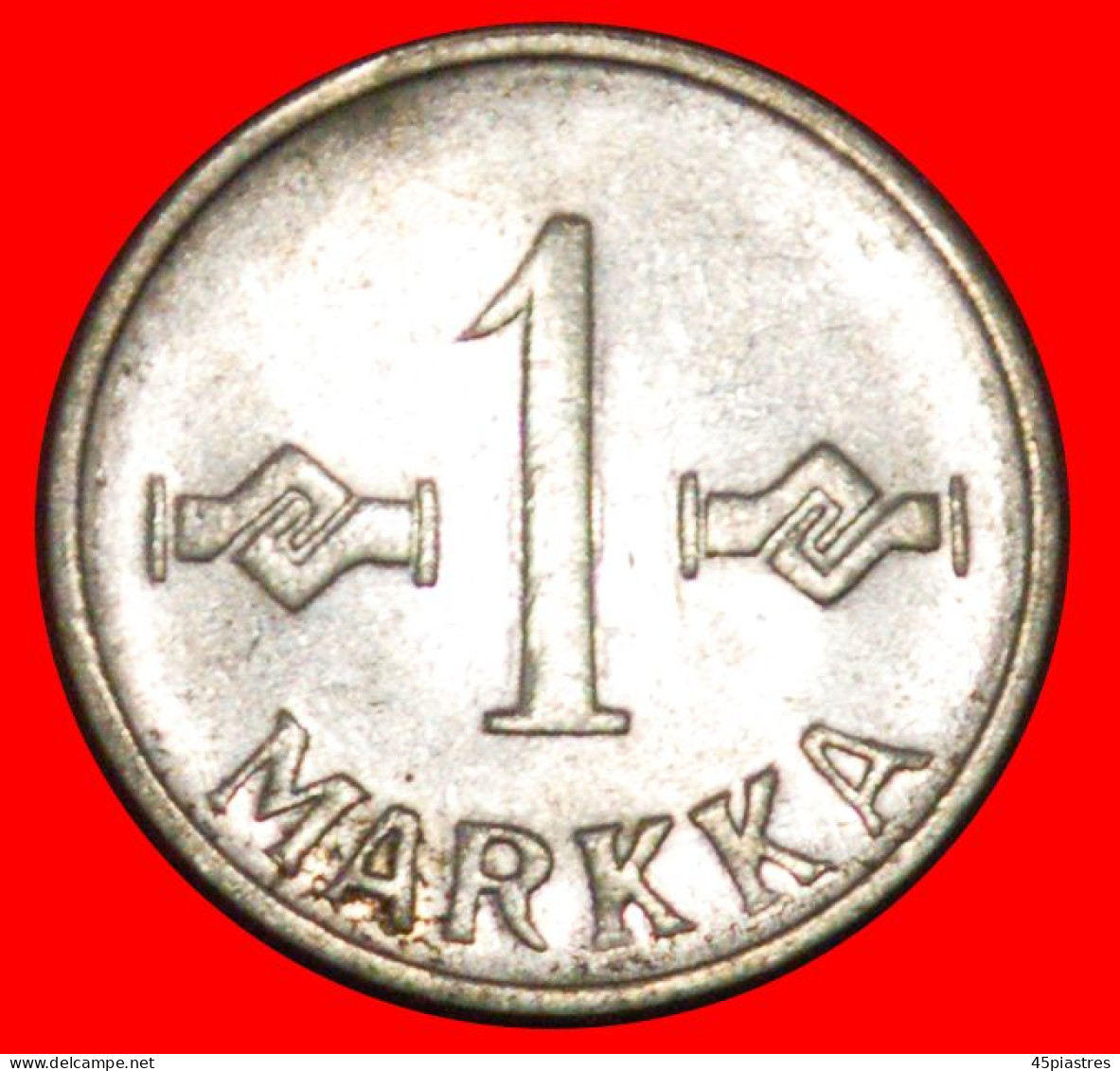 * CROSS (1952-1962): FINLAND  1 MARK 1959 UNCOMMON!· LOW START · NO RESERVE! - Finlande