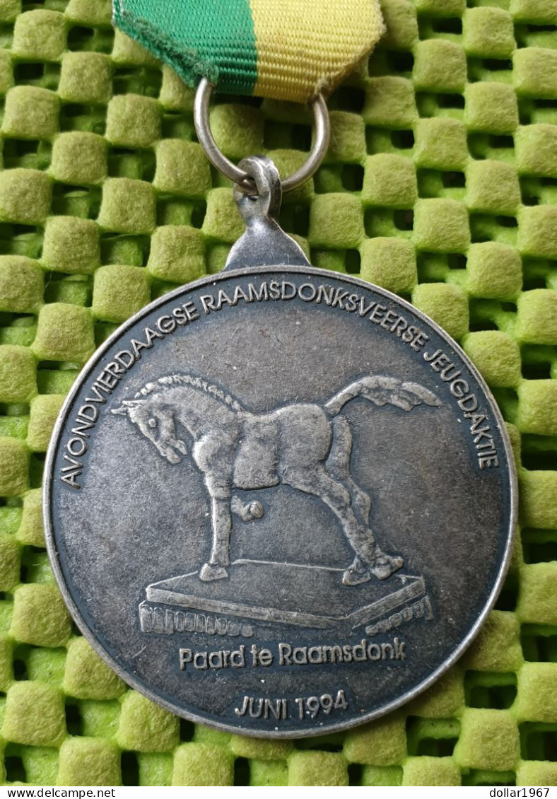 Medaile :   Avondvierdaagse - Paard Te Raamsdonk - Juni 1994 . -  Original Foto  !!  Medallion  Dutch - Hipismo