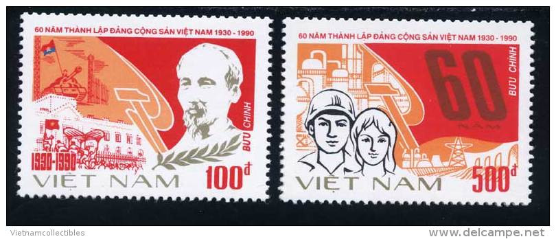 Vietnam Viet Nam MNH Perf Stamps 1990 : 60th Anniversary Of Vietnamese Communist Party (Ms583) - Vietnam