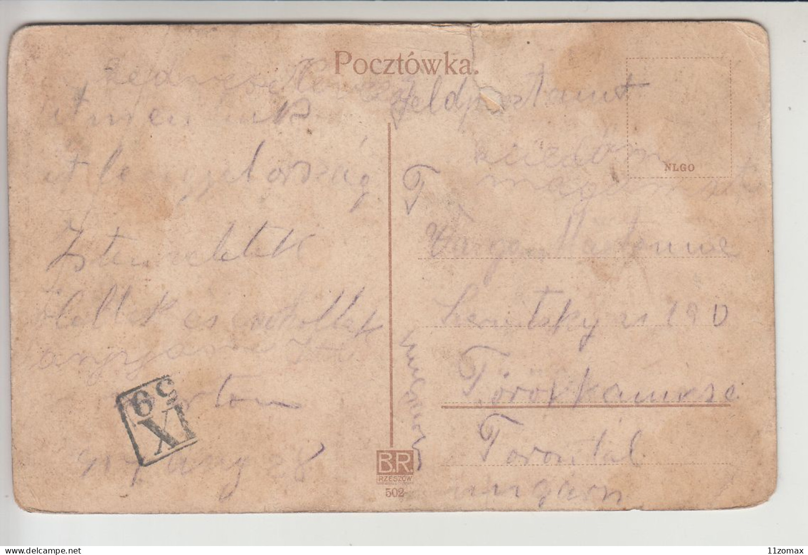 Polska RZESZOW 1915 (po070) K.u.K. FELDPOST - RARE  IX/59  Cachet - Lettres & Documents