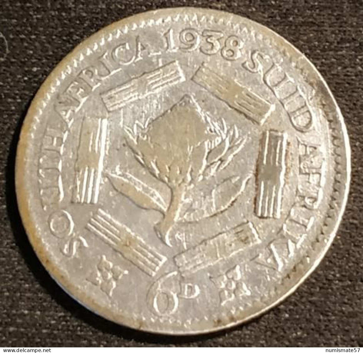 AFRIQUE DU SUD - 6 PENCE 1938 - Argent - Silver - George VI - KM 27 - ( South Africa ) - South Africa