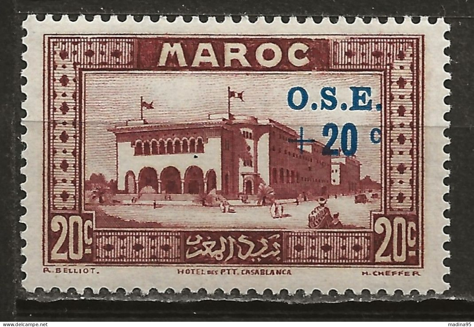 MAROC Colo:, *, N° YT 155, Ch., TB - Unused Stamps