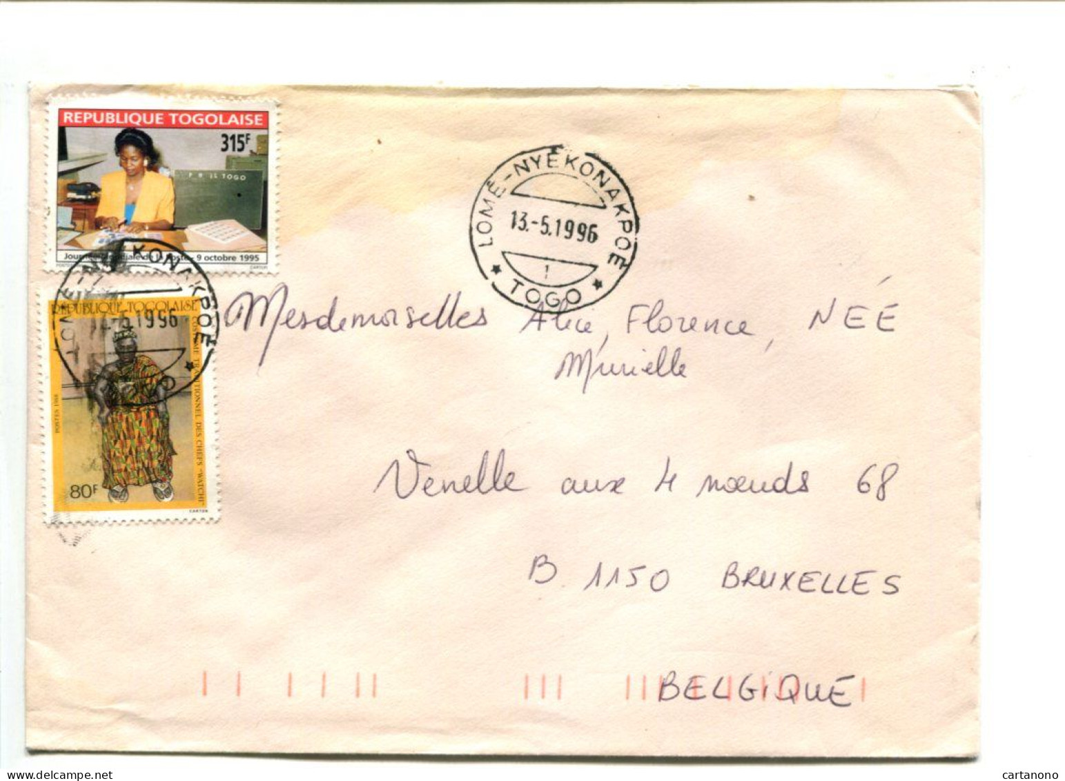 TOGO - Affranchissement Sur Lettre Pour La Belgique - Togo (1960-...)