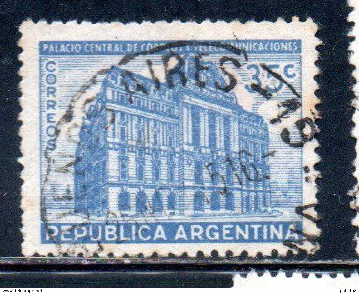 ARGENTINA 1945 POST OFFICE BUENOS AIRES UNWATERMARK 35c  USED USADO OBLITERE' - Used Stamps