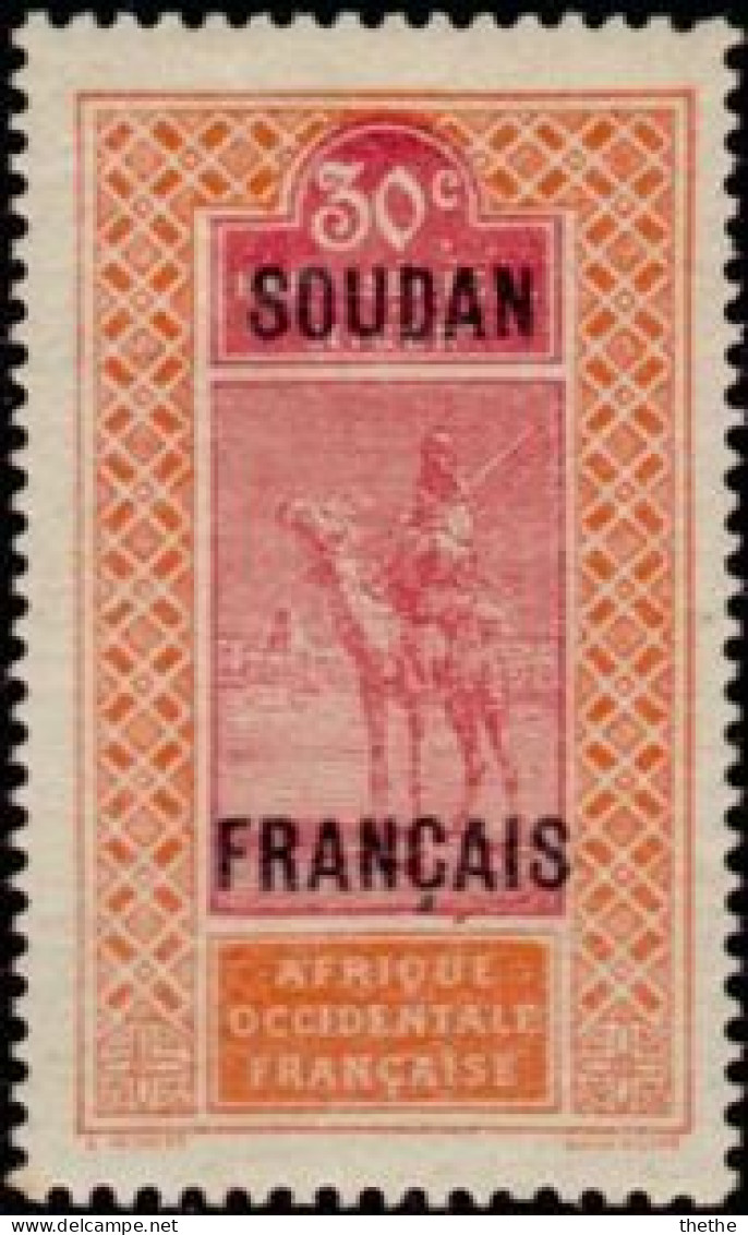 SOUDAN -  Targui Nomade Sur Dromadaire (Camelus Dromedarius) Surimprimé - Unused Stamps