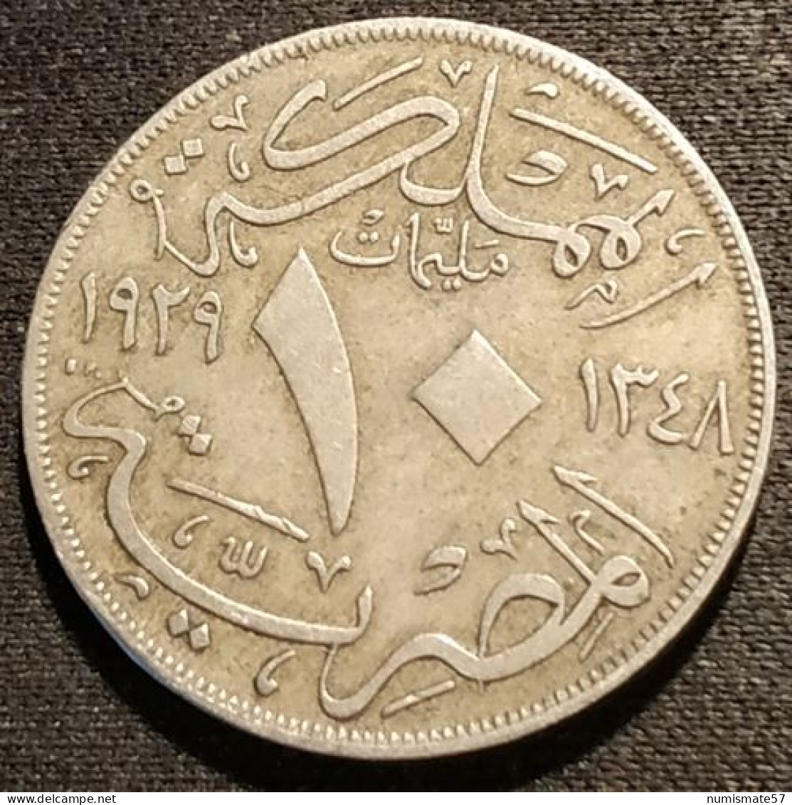 EGYPTE - EGYPT - 10 MILLIEMES 1929 ( 1348 ) - KM 347 - ( Fuad I ) - Egypte