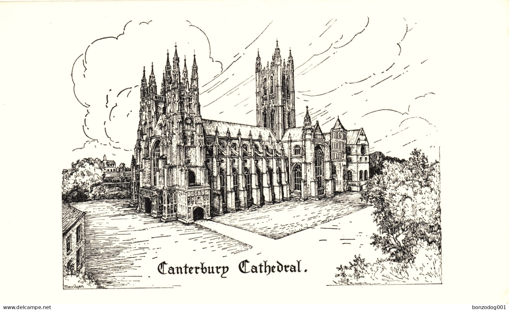 Art Postcard Canterbury Cathedral, Kent. Unposted - Canterbury