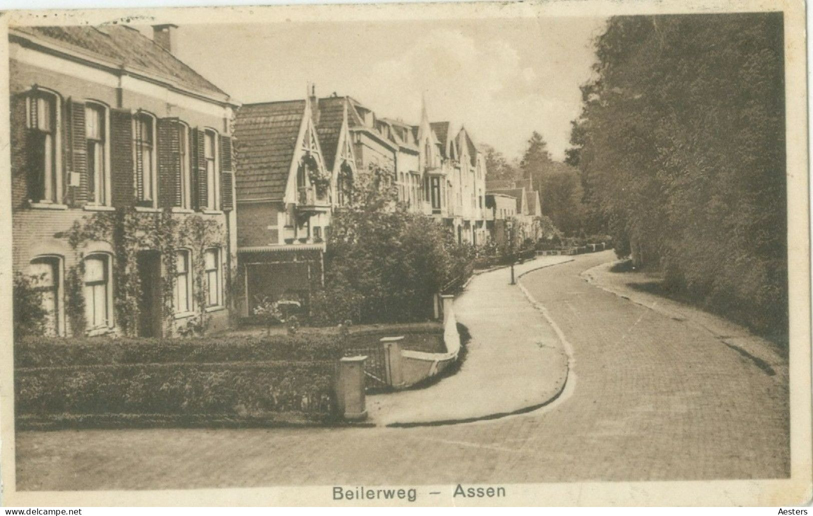 Assen 1933; Beilerweg - Gelopen. (Uitgever?) - Assen