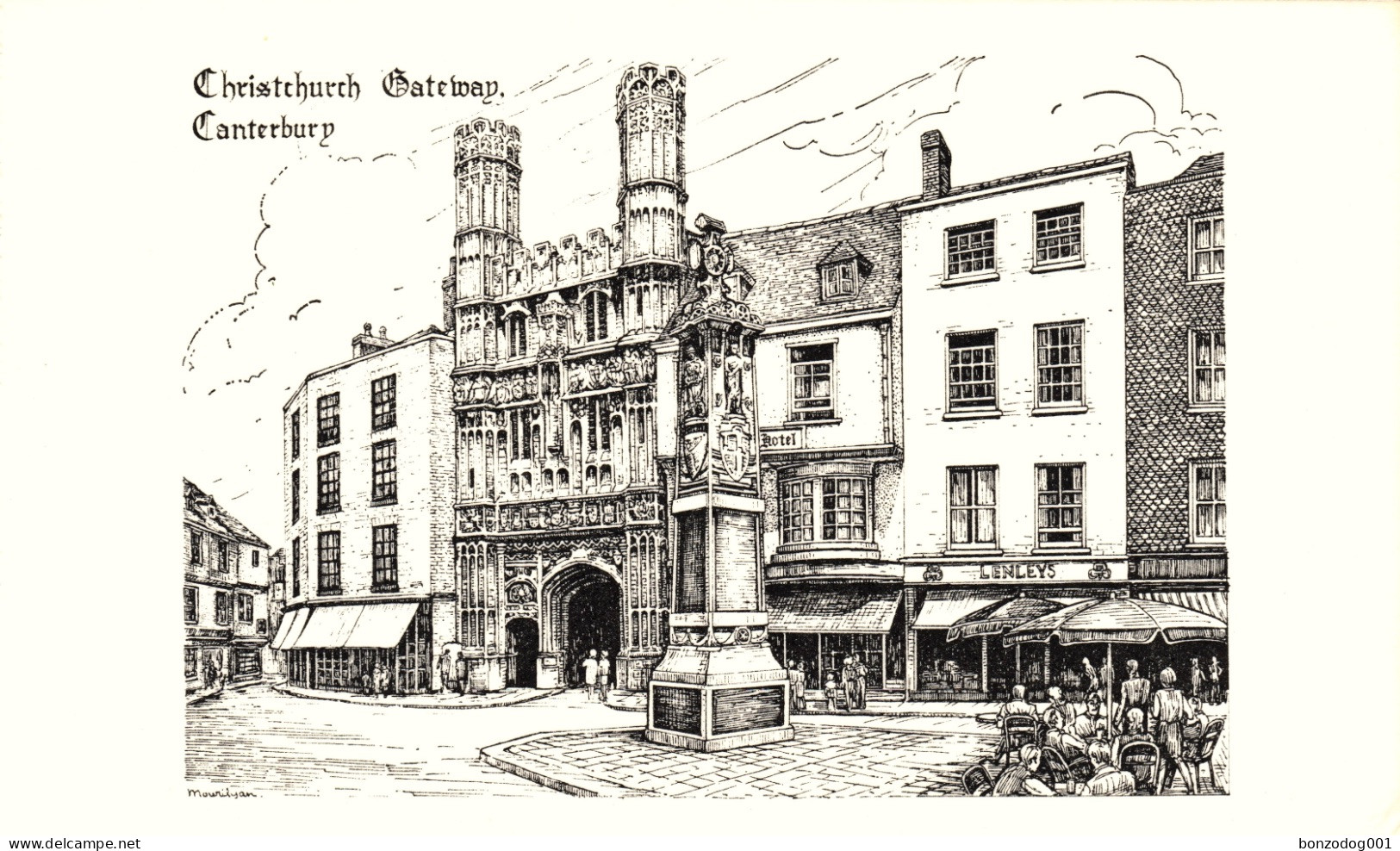 Art Postcard Christchurch Gateway, Canterbury, Kent. Unposted - Canterbury