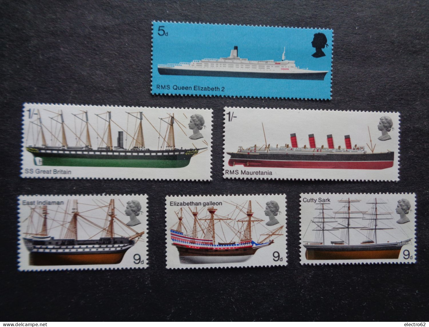 Grande Bretagne Great Britain Queen Elizabeth Galion Elizabéthain East Indiaman Cutty Sark Mauretania 1969 Neuf - Schiffe