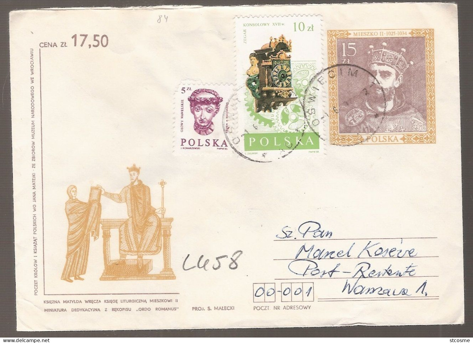 L458 - Entier Postal De Pologne, 15 Zl Miezko II - Stamped Stationery